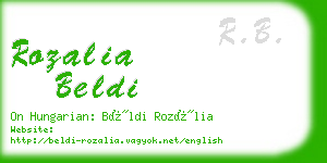 rozalia beldi business card